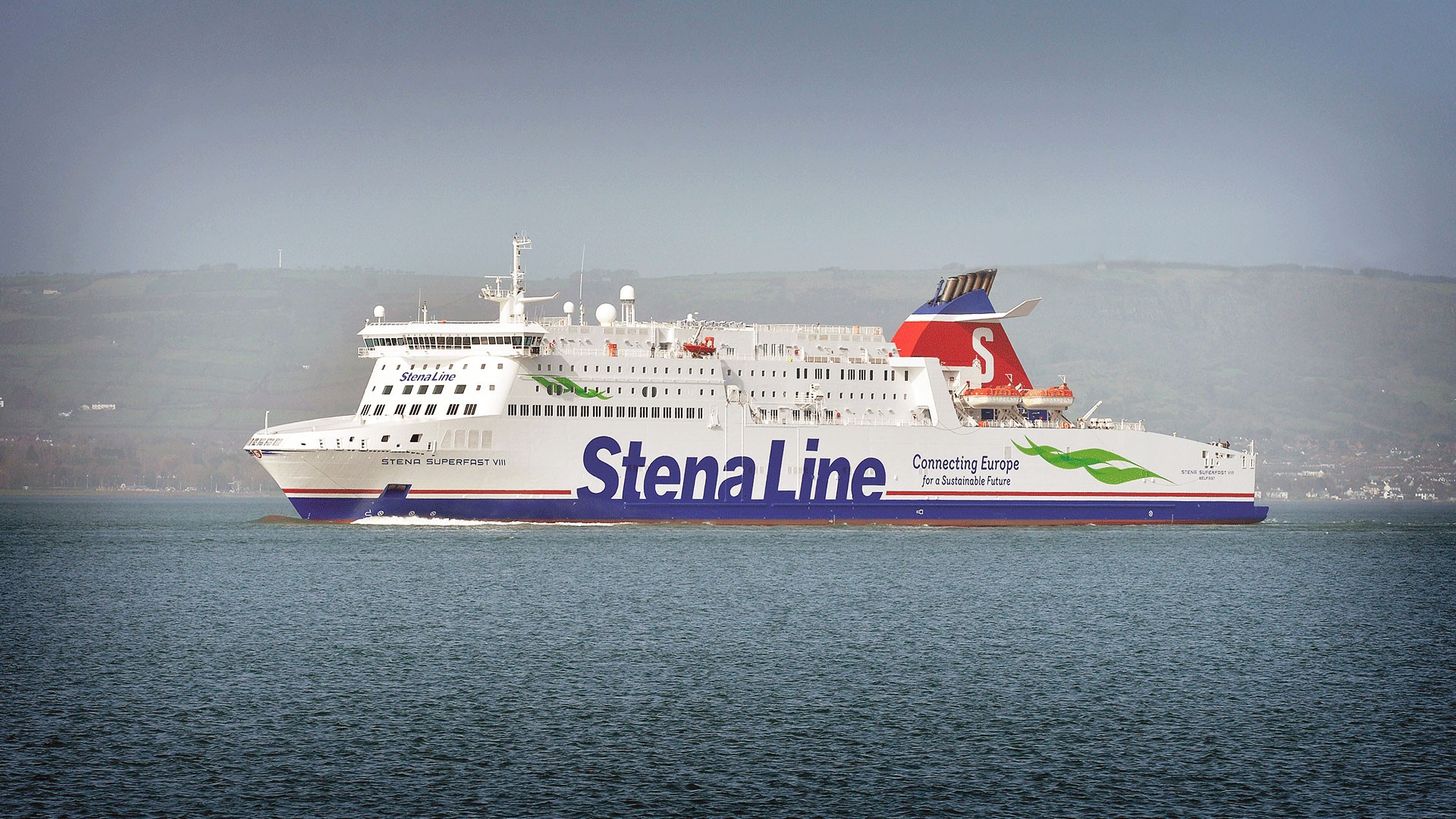  Scottish West Coast - STENA SUPERFAST VIII transiting North Channel at Belfast