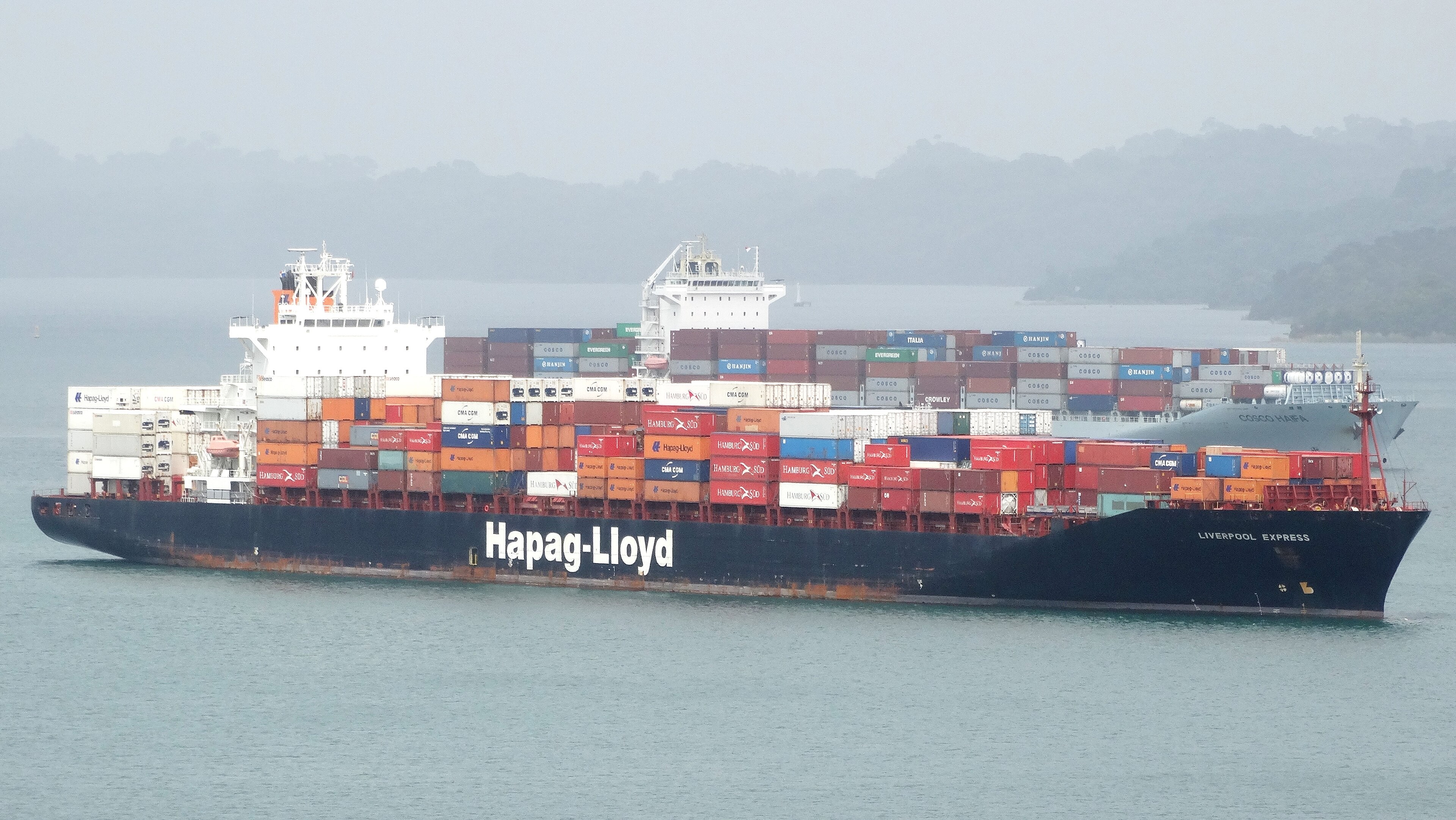Transit: LIVERPOOL EXPRESS    entering English South Coast at The Dover Strait