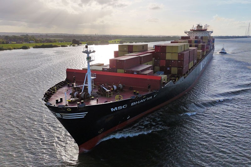 Transit: MSC BHAVYA V         entering English South Coast at The Dover Strait