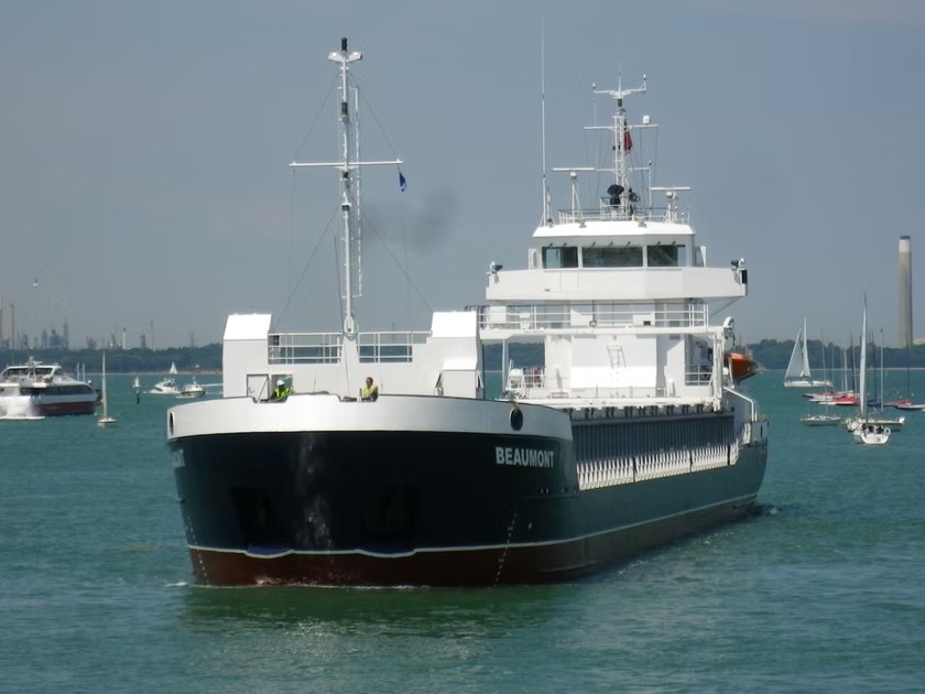 Transit: BEAUMONT             entering English South Coast at The Dover Strait