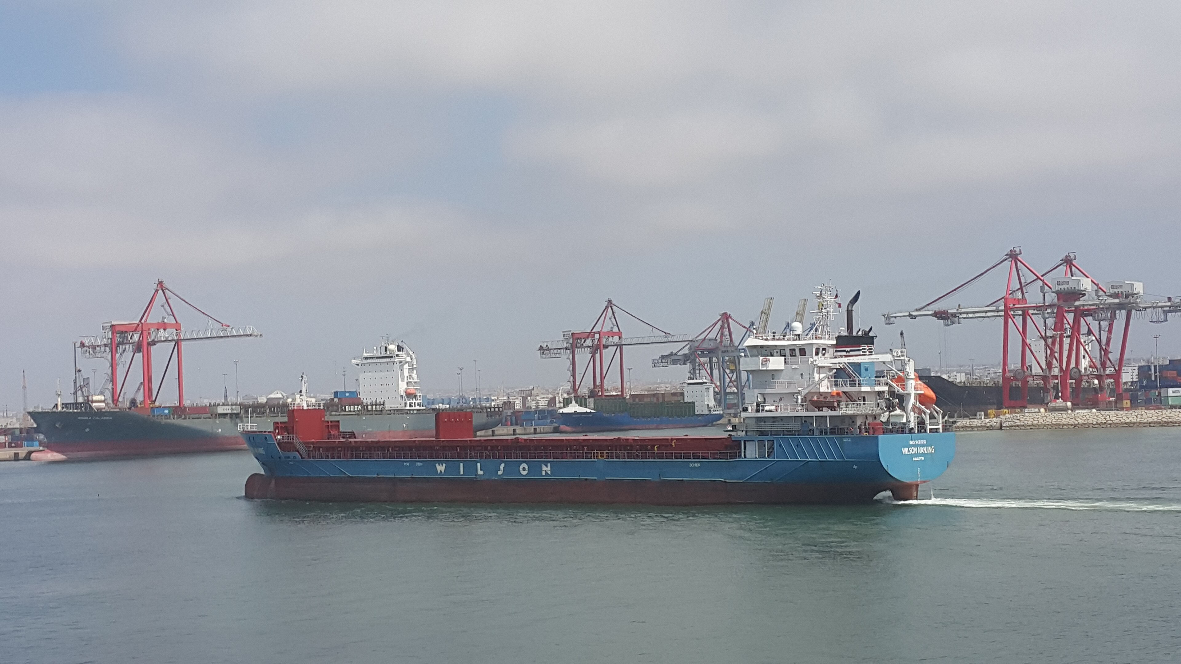 Transit: WILSON NANJING       entering English South Coast at The Dover Strait