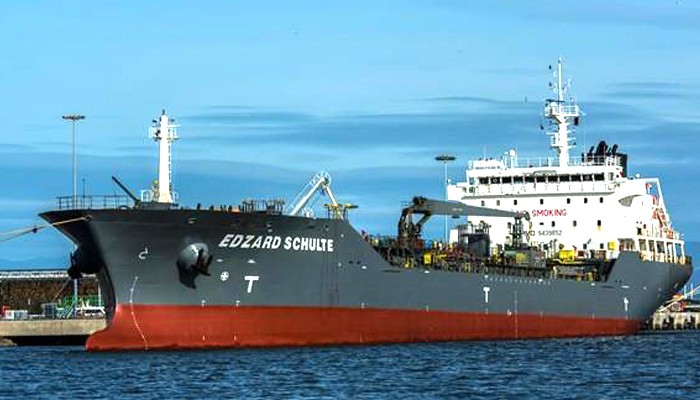 Transit:  EDZARD SCHULTE      entering English South Coast at The Dover Strait
