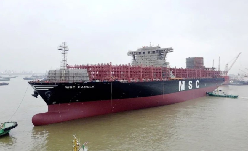 Transit: MSC CAROLE           entering English South Coast at The Dover Strait