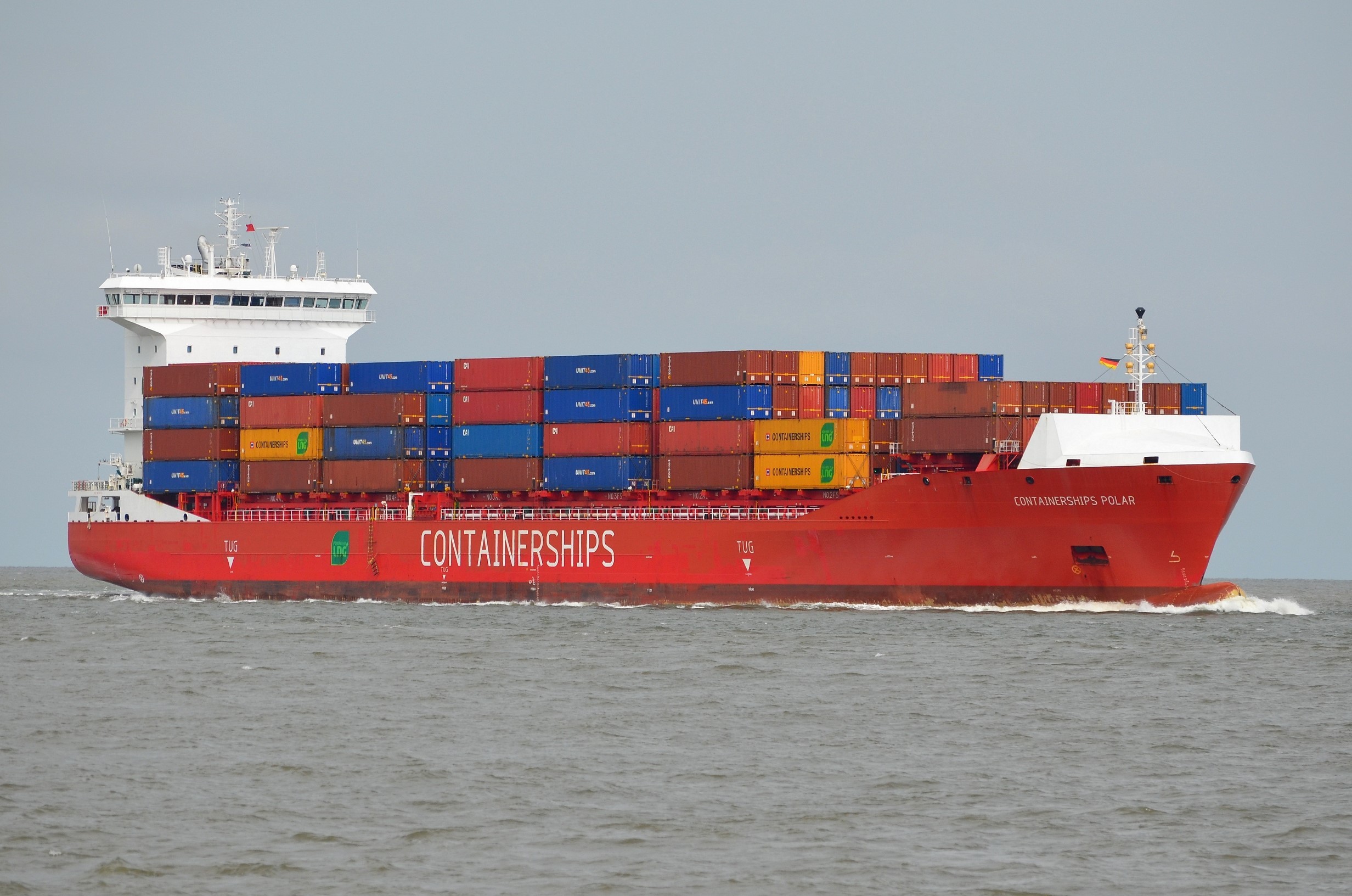  Scottish West Coast - CONTAINERSHIPS POLAR transiting North Channel at Belfast