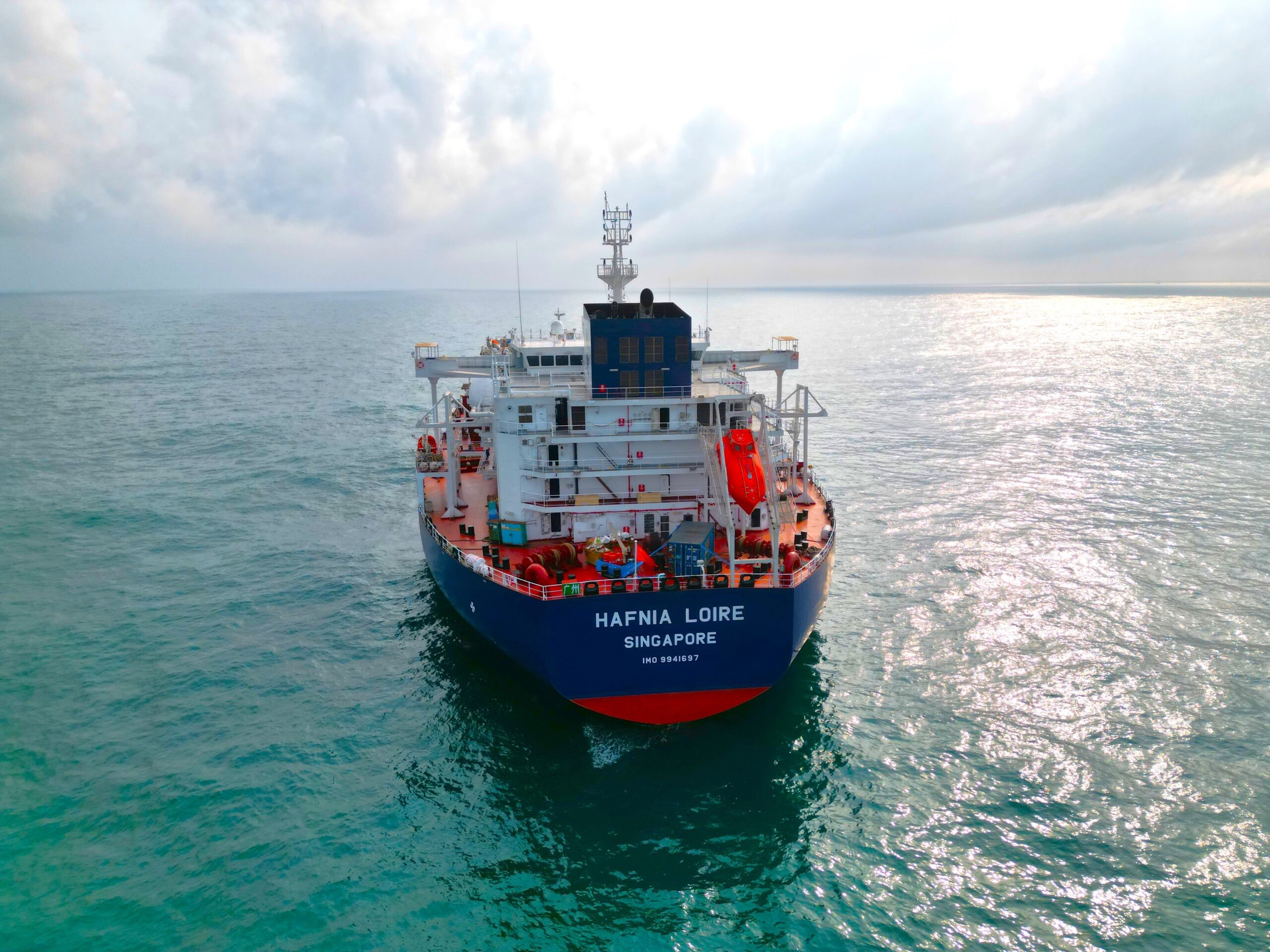 Transit: HAFNIA LOIRE         entering English South Coast at The Dover Strait