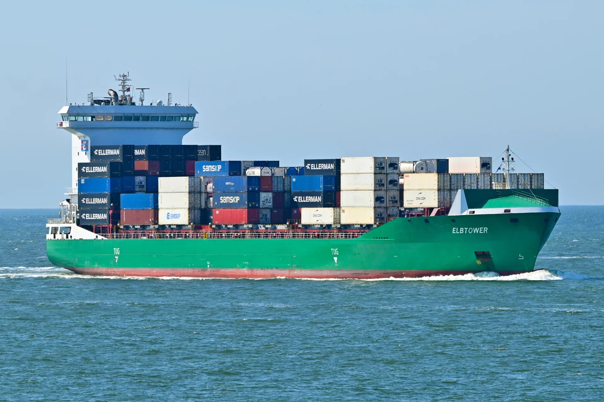 Transit: ELBTOWER             entering English South Coast at The Dover Strait