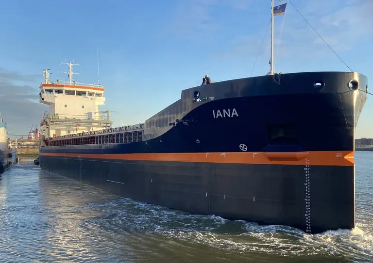 Photograph of the General Cargo Ship / Multipurpose Dry Cargo: IANA                 (IMO: 1030375). Documented in UK and Regional Shipping Movements.