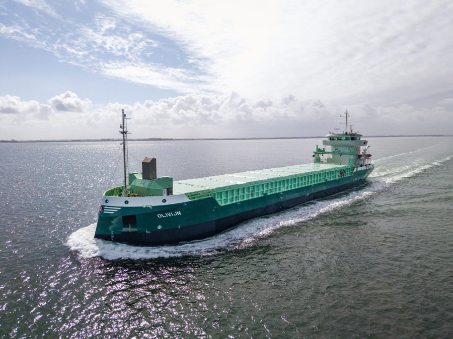Photograph of the General Cargo Ship (Mini Bulker): OLIVIJN              (IMO: 1110101). Documented in UK and Regional Shipping Movements.