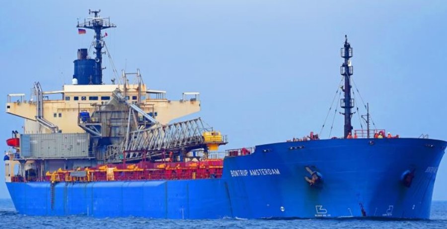 Transit: BONTRUP AMSTERDAM entering English South Coast at The Dover Strait