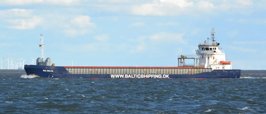 Transit: RIX DELTA entering English South Coast at The Dover Strait