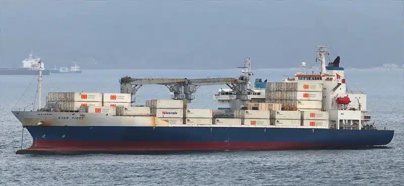 Transit: STAR FIRST           entering English South Coast at The Dover Strait