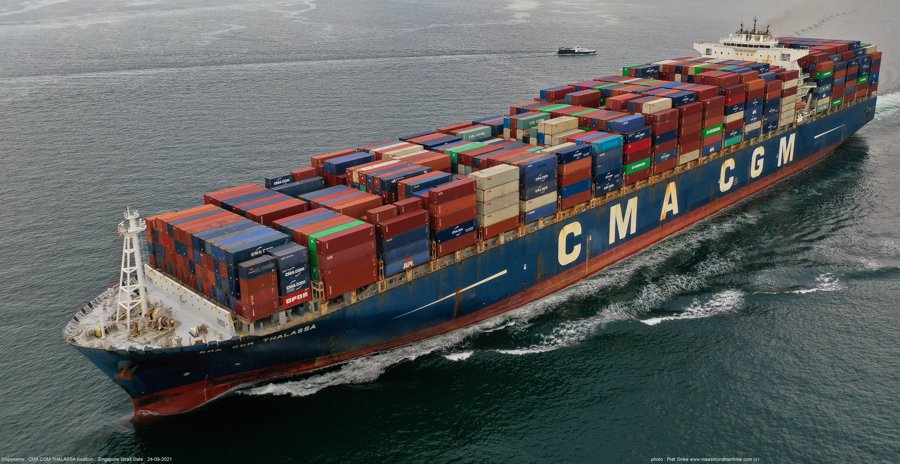 Southampton Departure: CMA CGM THALASSA