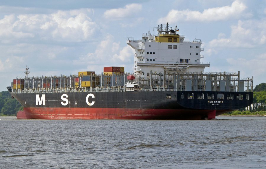 Transit: MSC MADRID           entering English South Coast at The Dover Strait