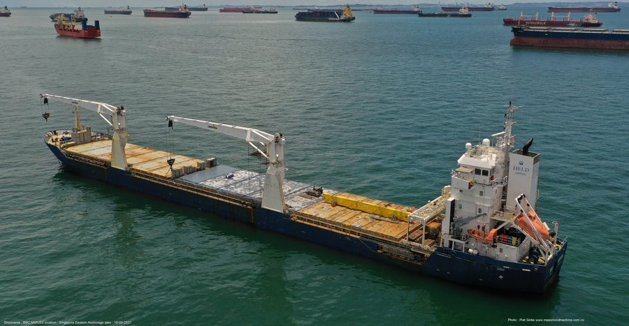 Transit: BBC NAPLES entering English South Coast at The Dover Strait