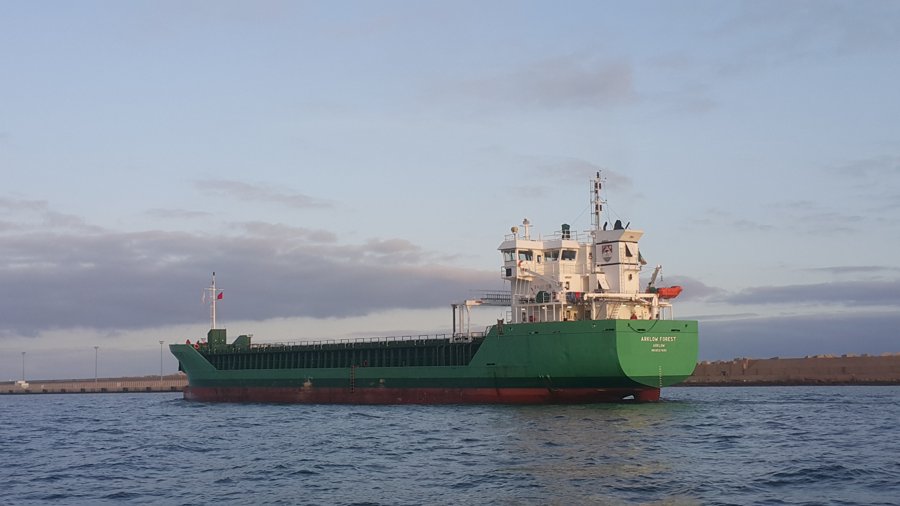 Transit: ARKLOW FOREST        entering English South Coast at The Dover Strait