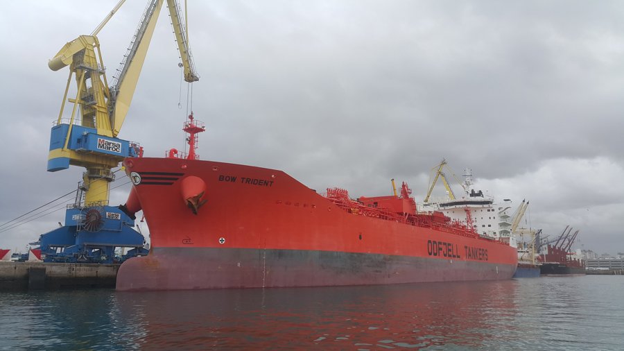 Photograph of the Chemical/Oil Products Tanker: BOW TRIDENT          (IMO: 9669897). Documented in UK and Regional Shipping Movements.