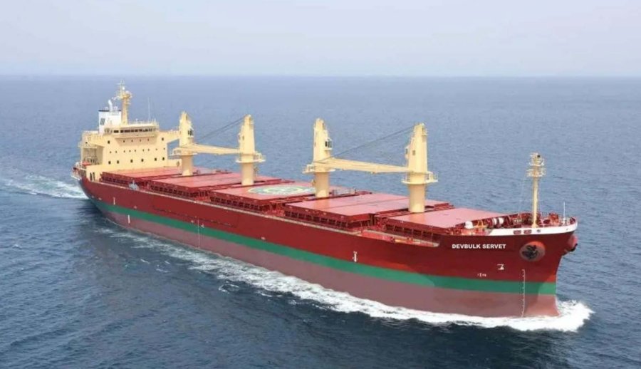  Irish Sea - DEVBULK SERVET       transiting Irish Sea West of Man