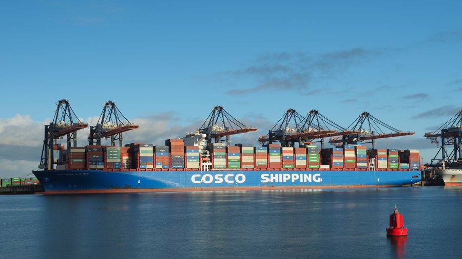 Transit: COSCO SAGITTARIUS    entering English South Coast at The Dover Strait