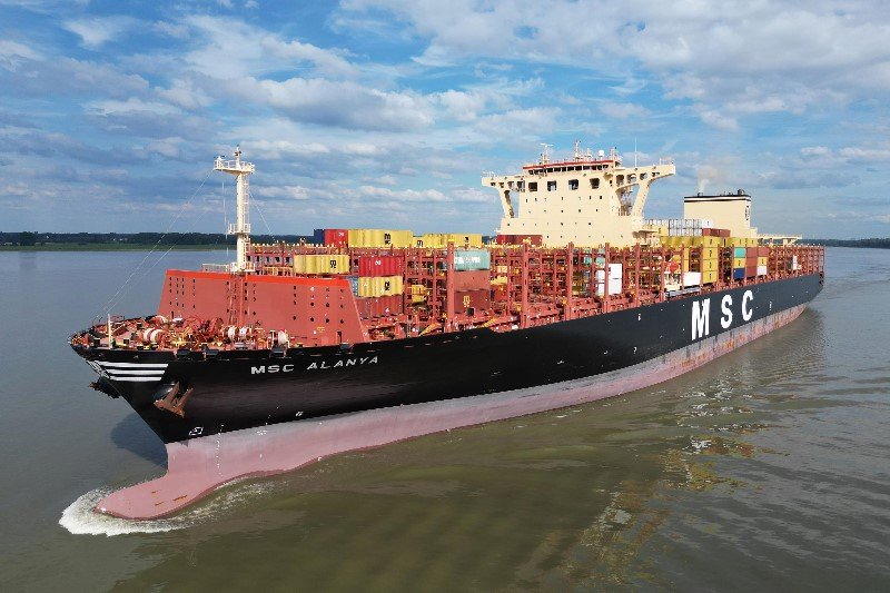 Transit: MSC ALANYA           entering English South Coast at The Dover Strait