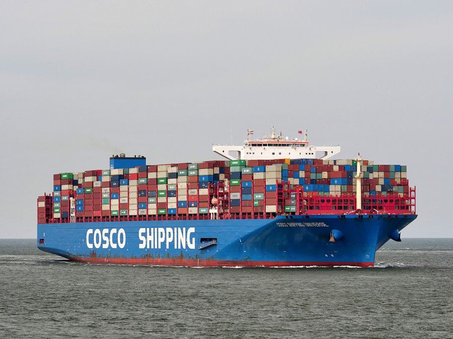 Transit: COSCO PLANET         entering English South Coast at The Dover Strait