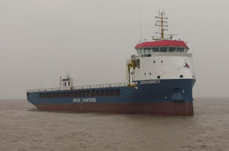 Transit: JOHANNES             entering English South Coast at The Dover Strait