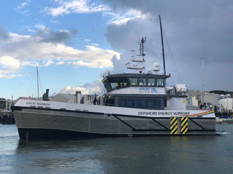  Irish Sea - SEACAT RAINBOW       transiting Irish Sea off Anglesey
