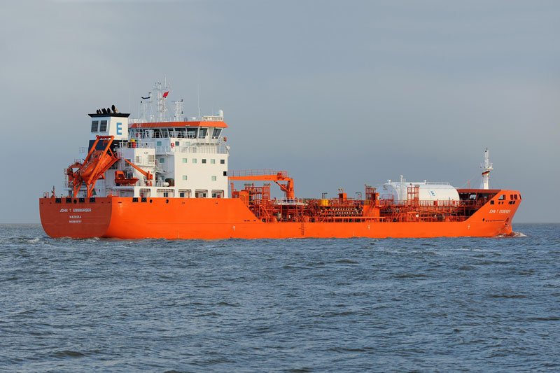 Photograph of the Chemical/Oil Products Tanker: JOHN T. ESSBERGER    (IMO: 9939797). Documented in UK and Regional Shipping Movements.