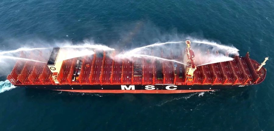 Transit: MSC CRAPOLLA         entering English South Coast at The Dover Strait