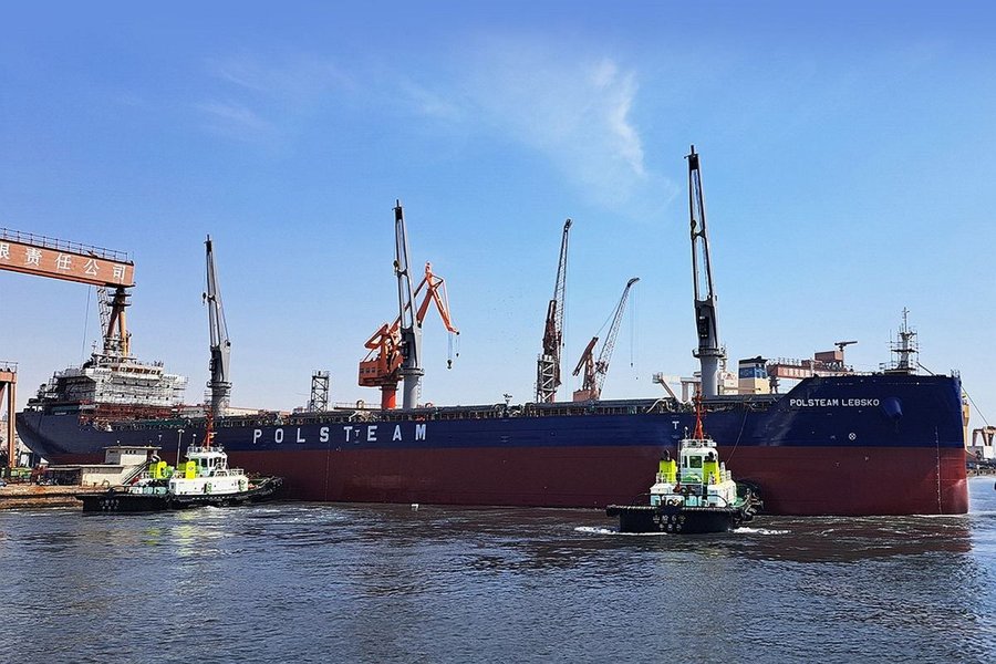  Irish Sea - POLSTEAM LEBSKO      transiting Irish Sea off Wales